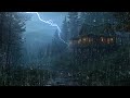 Heavy Rain Sounds | Endless Rain Falls Over a Lonely Forest Village 🌧️ Deep Sleep Tonight (No Ads)