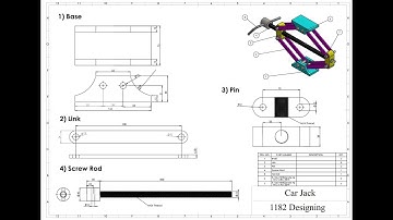 how to design car jack parts in Solidworks step by step