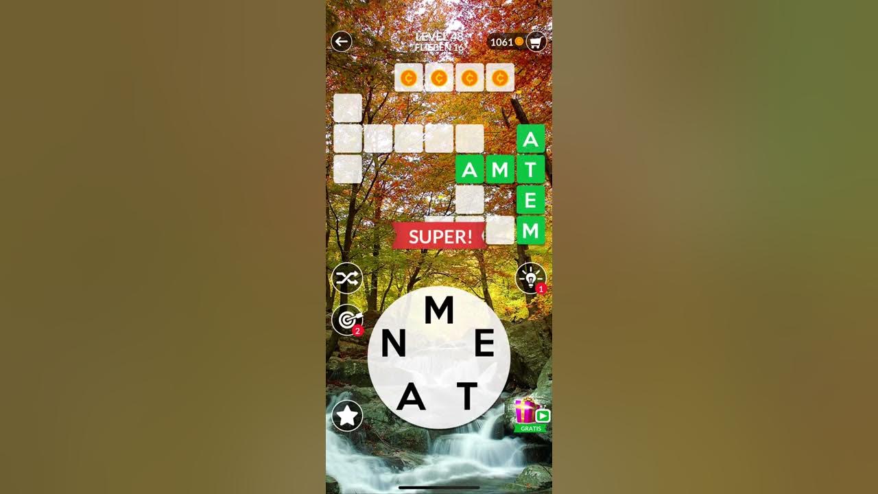 WORDSCAPES Level 48 Lösung Deutsch - YouTube