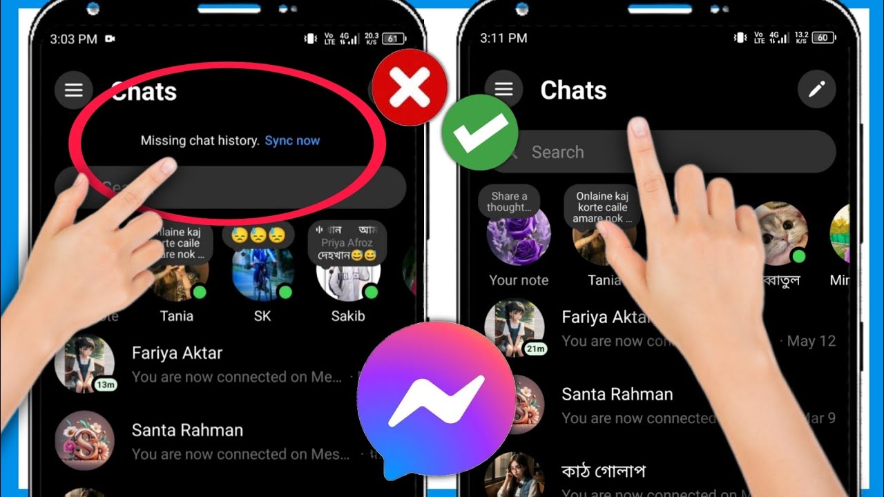Fix Messenger Missing Chat History Sync Now Option Not Showing Problem ...