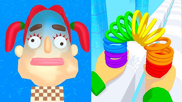 Sandwich Runner VS Toy Spring - All Levels Gameplay Android iOS Ep 1