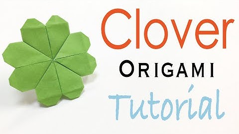 Heart Four Leaf Clover Origami Paper Tutorial - Origami Kawaii〔#038〕