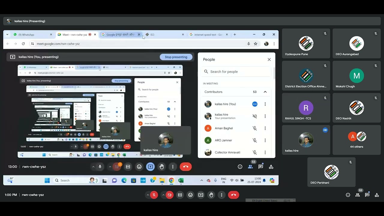 Rationalization of Polling Stations - Training Via VC