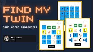 Find My Twin Game Using javascript screenshot 1