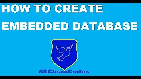 HOW TO CREATE EMBEDDED DATABASE IN JAVA