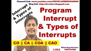 Program Interrupt and its Types || Interrupt || Program Interrupt in Computer Architecture | CO | CA
