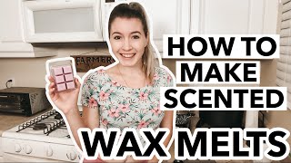 MAKE WAX MELTS WITH ME! How To Make Scented Wax MeltsTarts At Home  Candle Business 2020