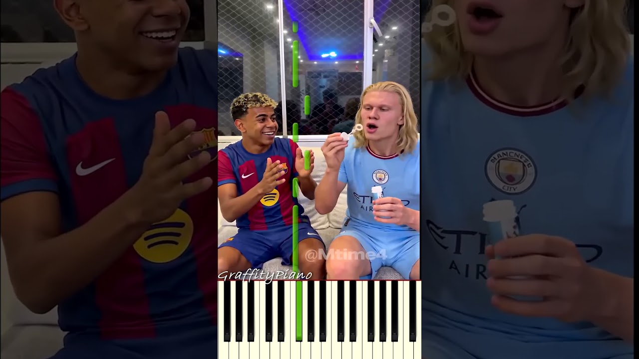 Haaland vs Yamal  Bubble Edition #football #haaland #parody Piano Tutorial
