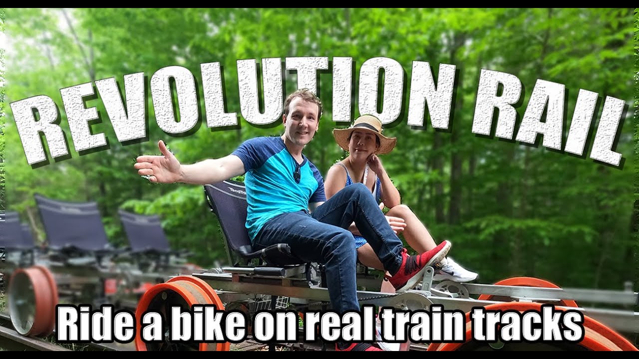 We ride a RAIL BIKE on REAL TRAIN TRACKS !! Revolution Rail North
