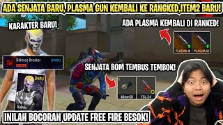 ADA SENJATA BARU TEMBUS TEMBOK \u0026 BANYAK ITEM BARU KEREN! INILAH BOCORAN UPDATE FF BESOK! 😱