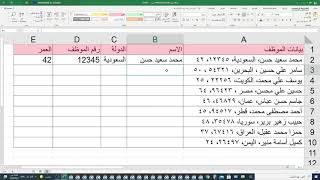 تفريق البيانات بشكل منظم في excel