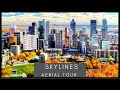 Downtown Aerial Drone Views  - Skylines W/ TRAP/ LO-FI/ CHILLHOP MUSIC