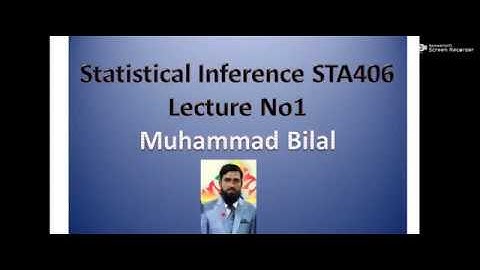 Sta406 Lec1-5  Lecture No 1 Most Important Concept Example No 4