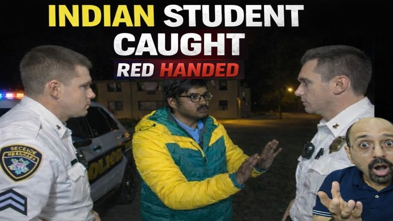 INDIAN STUDENT Caught REDHANDED in "STING OPERATION" in AMERICA - YouTube