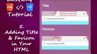 5. HTML & CSS Tutorial Adding Title and Favicon-english