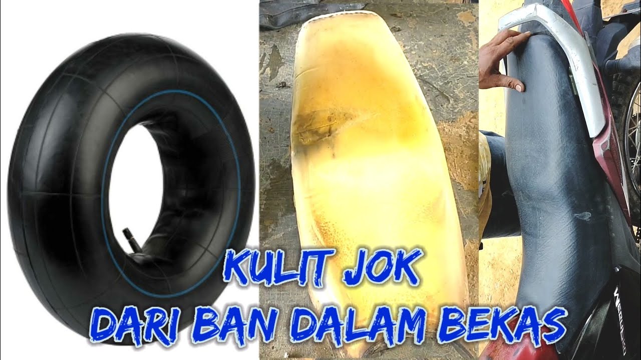 Mengganti kulit jok motor menggunakan karet  ban  dalam  