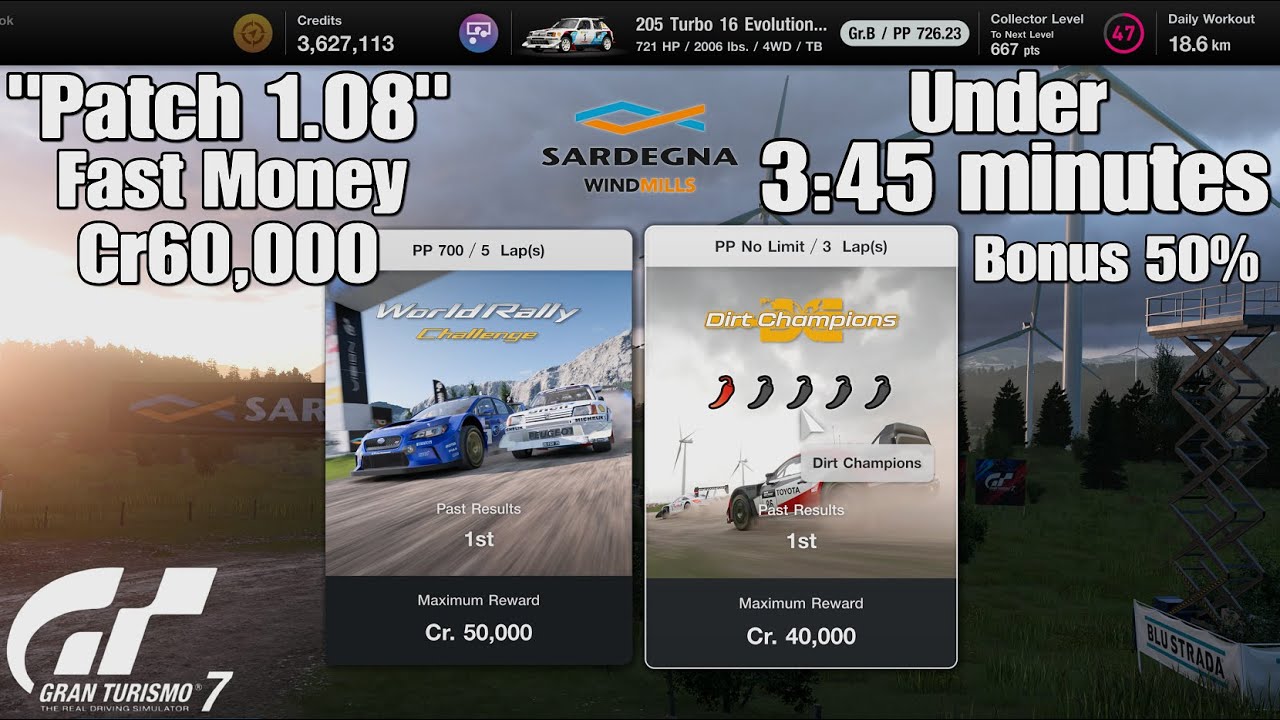 Gran Turismo 7 | Patch 1.08 Cr60,000 New Fast money under 