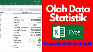 Olah Data Statistik Deskriptif dengan Microsoft Excel | Descriptive Statistics with Excel