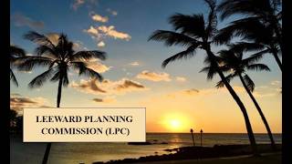 August 20, 2026 Leeward Planning Commission
