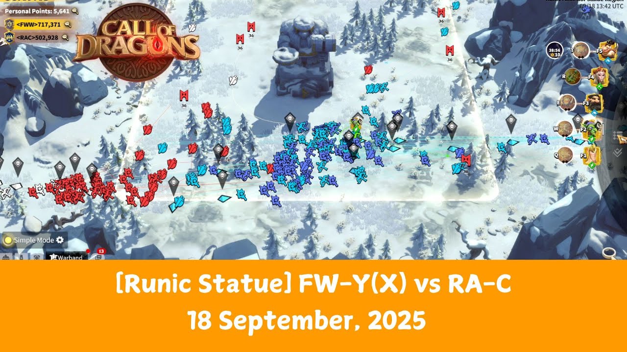 [Runic Statue] FW-Y(X) vs RA-C, 18 September, 2025 | Call of Dragons ...