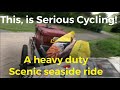 Come #quax with me to Aldi! Serious &amp; scenic seaside shopping with big trailer &amp; beater dutchbike.