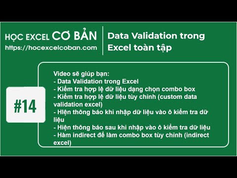 Học Excel cơ bản | #14 Kiểm tra dữ liệu (data validation)