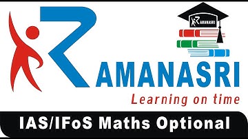 Ramanasri IAS Maths Optional Online & Pen Drive UPSC Maths Syllabus Module Names.