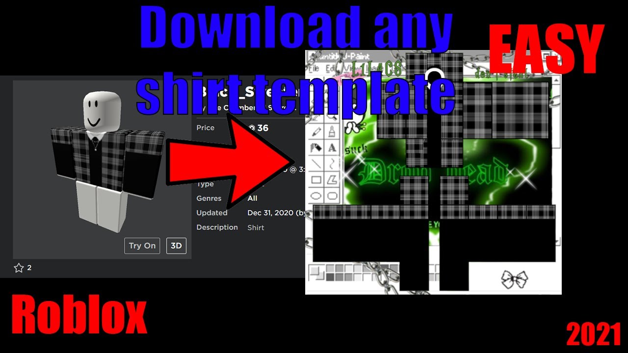 How To Get Shirt Template On Roblox In 2021(WORKING) 
