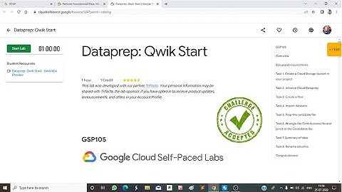 Dataprep Qwik Start | 30 Day