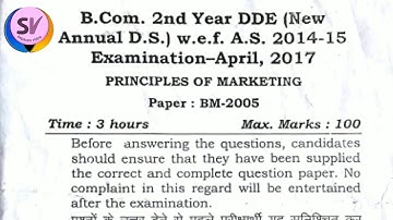 Principles of marketing mdu de bcom 2nd year