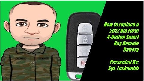 How to replace a 2012 Kia Forte 4 Button Smart Key Remote Battery