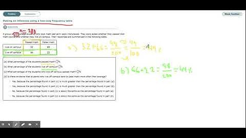 ALEKS - Making an inference using a two-way frequency table