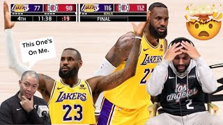 WTF 🤬 CLIPPERS 21-POINT 4Q COMEBACK REALLY? LEBRON TOOK OVER ENTIRE 4TH! (REACTION VIDEO**)