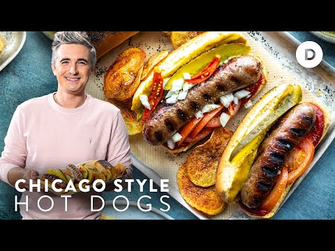 Chicago Style Hotdogs with Homemade Potato Chips!