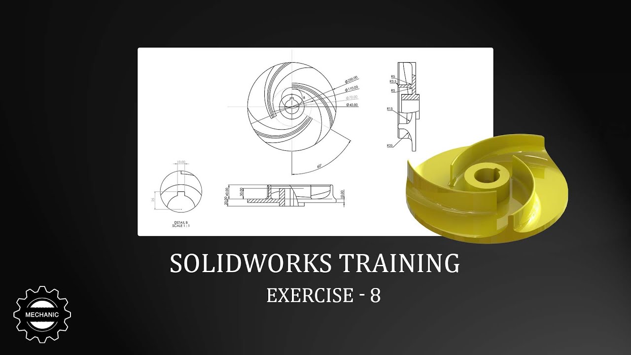 SolidWorks Training Exercise 8 - YouTube