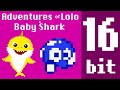 【16 bit ver】Adventures of Lolo 3 with Baby shark dance／アドベンチャーズ オブ ロロ with ベイビーシャークダンス
