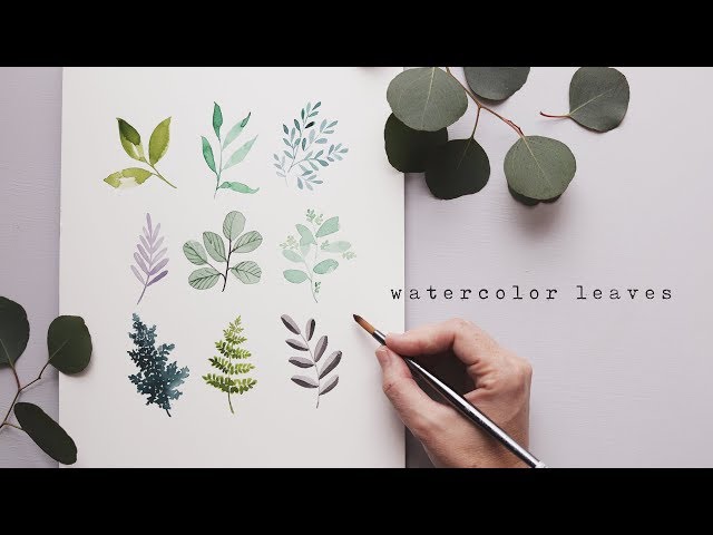 Every Watercolor Leaf Youll Ever Need!  w/ Genuine Crafts