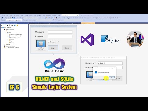 Visual Basic .NET : How to Create a Login System using Entity Framework 6 and SQLite (Part 1)