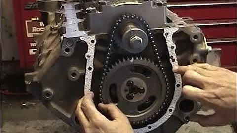 Part #11 of 20 Chevy BBC Hi-perf Engine Rebuild 454 Oil Filter bypass & timing cover installation.