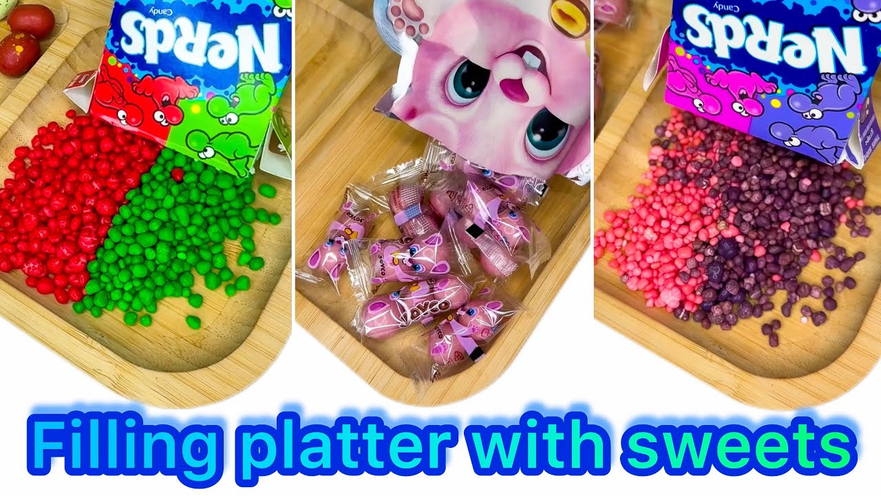 Filling platter with sweets | wood platter | asmr