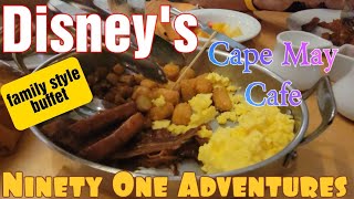 Family Style Buffet at Disney's Cape May Cafe | Beach and Yacht Club by Ninety One Adventures 62 views 2 years ago 6 minutes, 26 seconds