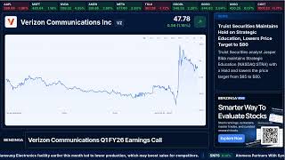 Verizon Communications Q1 FY26 Earnings Call VZ WATCH LIVE