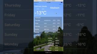 weather application demo screenshot 4