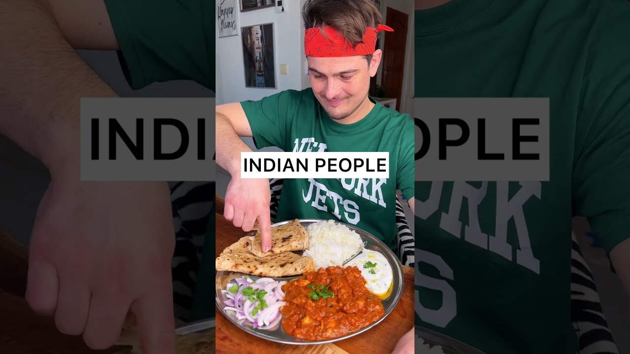 The best way to eat INDIAN food is definitely with HANDS🖐️😎♥️🥘| Normal vs Indian | CHEFKOUDY