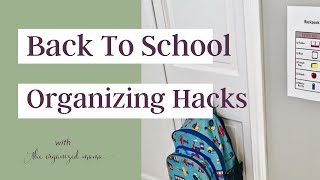 Back To School Hacks Back To School Getting Organized