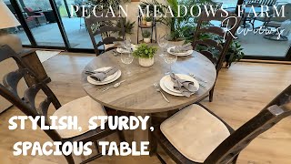 47” Round Dining Table Review | Sturdy Farmhouse Table for 4–6 | Garvee Kitchen Table Setup