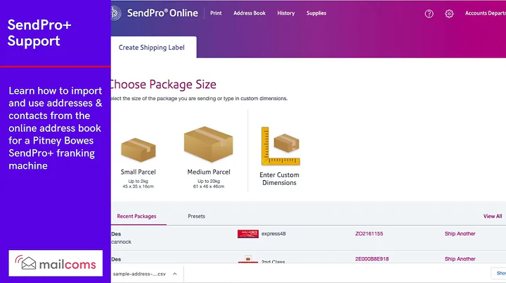 Effortlessly Import and Use Addresses with Pitney Bowes SendPro+