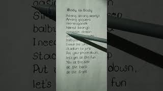 BTS - Body To Body (lyrics)#viral