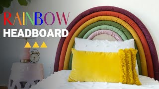 Diy Rainbow Headboard From Insulation Pipes Diy Headboard