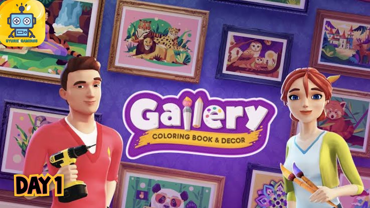 Gallery Coloring Book & Decor Story Day 1 YouTube